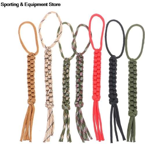 1 PC Outdoor Camping Corn Knot Survival Paracord Rope Nylon Chain Tool Ornaments Knife Pendant Falling Keychain 7 Strands