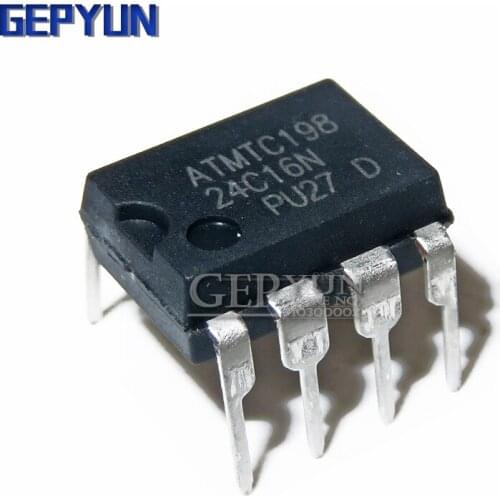 10PCS AT24C16 24C16 DIP DIP8 AT24C16-PU27 Gepyun