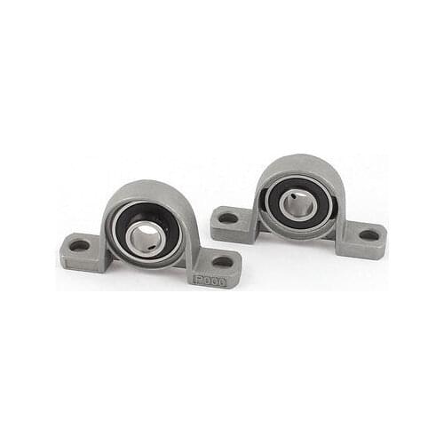 2PCS Self Align 10mm Bore Inner Ball Mounted Pillow Block Insert Bearing KP000