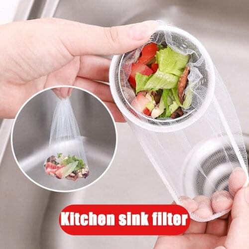 Kitchen Sink Strainer Filter Screen Bag Garbage Sewer Net Portable Drain Strainerfor Bathroom Kitchen Accessories @HUN