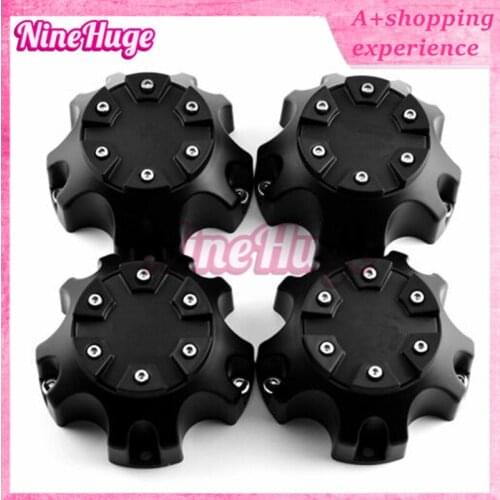 C611907-1CAP 4 PCS TUFF A.T. Top Wheel Center Hub Caps C611907-1CAP Matte Black 5 Lug For T01 Rim