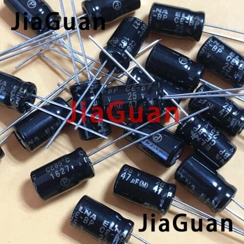 50PCS ELNA RBD 25V47UF 6.3X11MM black Non-polar 25v 47uf audio electrolytic capacitor CE-BP 47uF/25V BP 47UF 25V