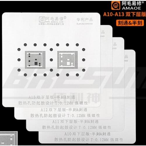 Amaoe For /A10/A11/A12/A13 tin planting net/CPU double lower layer version/cut through/half cut/CPU steel net