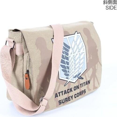 Anime Attack on Titan Student School Bags Fairy Tail Messenger Bag Boys Girls Cross Body Bag Men Casual Shoulder Bags
