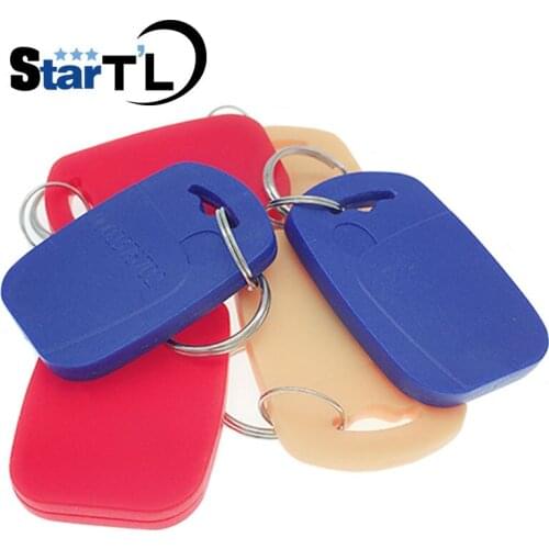 10 pcs EM 4100 Keychains 125Khz RFID Proximity ID Card Keyfobs Tags for Time Attendance and Access Conrtrol