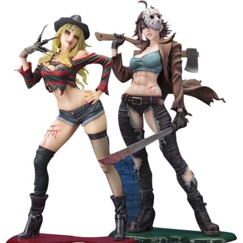 Freddy Vs Jason Female version PVC Action Figure Horror Bishoujo Jason Voorhees 2nd Edition Sexy Girl Figure 23cm Model Doll