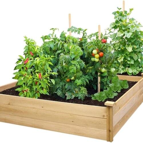 Best Value Cedar wood Raised Vegetable Flower Garden Bed Planter