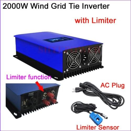 2000W 45-95V Three Phase AC input power inverter convert to 220V 230V 240V output MPPT Grid Tie power inveter Wifi plug/limiter