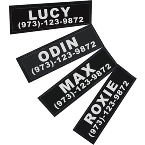 Custom Velcro Label Pet Chest Strap Velcro Custom Name Tag Chest Strap Hot Sale Pet Name Brand Anti-lost Velcro