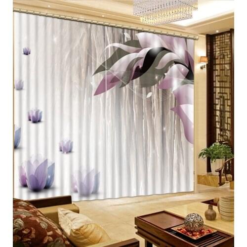 Beautiful Photo Fashion Customized 3D Curtains fashion flower curtains