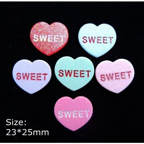 Heart Charms Pendants Resin flat back cabochon for jewelry making bracelets necklace earrings Accessories