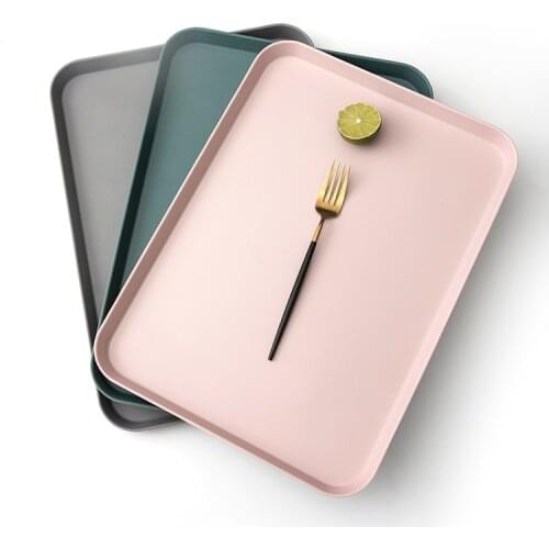 Multi Nordic Creative Multi-function Rectangular Plastic Tray Storage Tray Kitchen Supplies Home Kitchen Fruit Dessert Tray