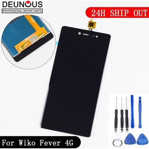 New For Wiko Fever 4G LCD Display Touch Screen digitizer Assembly for Wiko Fever 4g Free Shipping with Tools
