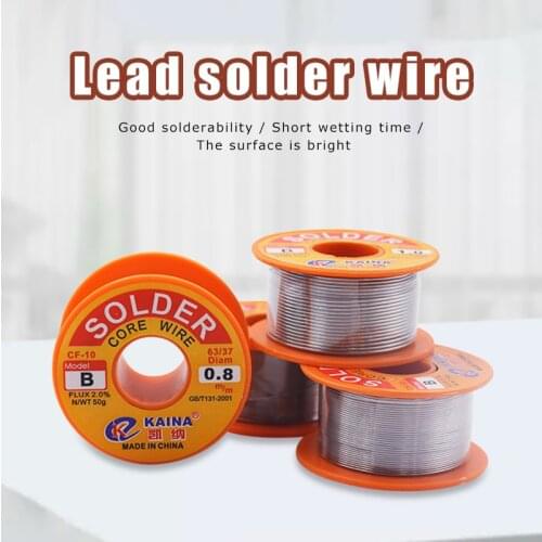50g/100g 0.6/0.8/1/1.2 Content Tin Lead Tin Wire Rosin Solder Soldering Wire Roll Primary Purity Soldering Wire with Flux