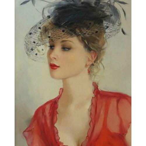 Wholesale price oil painting original art -100% hand painted WORK- Sexy anna -oil painting -36 "-free shipping