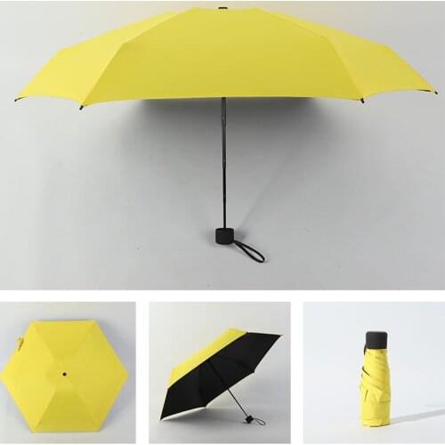 Flat Lightweight Umbrella Parasol light pocket bag Folding Sun Mini Umbrella environmentally friendly #3B22