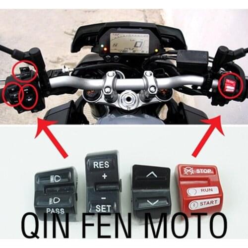 Fit For Yamaha MT10 FZ10 far and near headlights switch TCS reserve setting start and stop ignition switch button