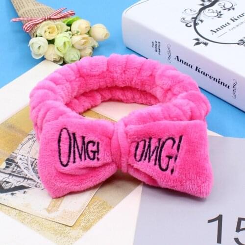2020 New Animal Soft Bow Coral Fleece Wash Face Hairbands for Women Cute Girls Headbands Hair Bands Turban Hair Accessories