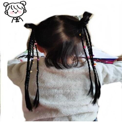 Lovely Flower Ball Heart Wig Ring Elastic Hair Bands Girls Ponytail Holder Rubber Bands Scrunchies Headwear Hair Accessories