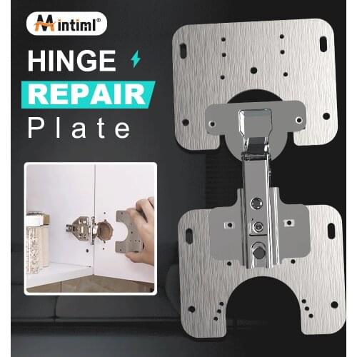 Hinge Repair Plate Stainless Steel Hinge Installation Fixing Plate Cabinet Furniture Door Hinges Repair Accessory DropShipping