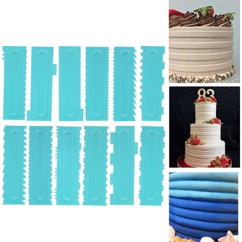 Modelling Smoother Polisher Fondant Cake Scraper Blade Tools Pastry Spatulas Cream Icing Comb Set DIY Baking Tools For Cakes