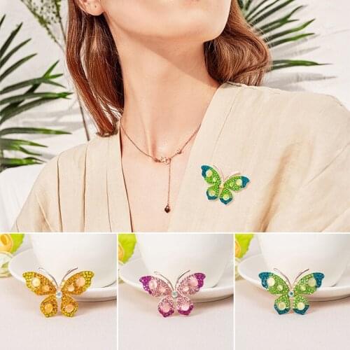 Rhinestone Butterfly Brooches For Women Pin Brooch Insect Fashion Jewelry Gift