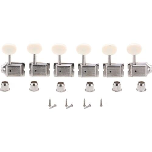 Wilkinson Vintage Deluxe Guitar Tuners 6 in Line Machine Heads Tuning Pegs Keys Set for Classic Vibe Fender Strat/Tele