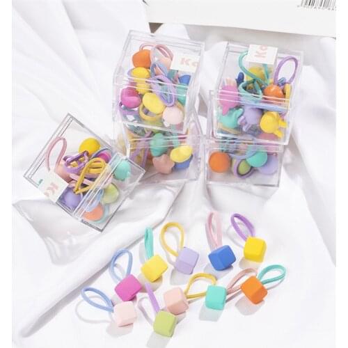 10Pcs/Lot Korean Version Women Hair Accessories Box Set Bunny Ears Elastic Hair Bands Scrunchie Cute Rubber Hair Bands for Girls