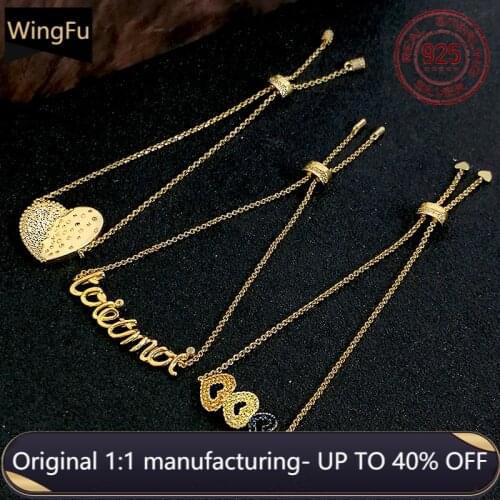 S925 sterling silver zircon gold letter bracelet love heart star adjustable women bracelet luxury brand monaco jewelry gift