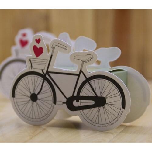 10pcs Bicycle Shape Dragee Candy Gift Box Mariage Wedding Favors Package Birthday Party Favor Bag Chocolate Cookie Gift Bags