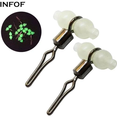 100/200/500/1000pcs Luminous Fishing Swivel Fast Snap Swivels #2 #4 Three-Way Rolling Swivel Carp Fishing Accessories
