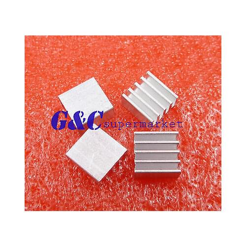 100pcs Aluminum 8.8x8.8x5MM Heat Sink for StepStick A4988 Chip IC LED Power diy electronics