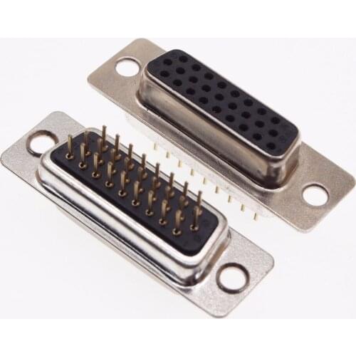 Free shipping DP26 female Socket/Jack/Connector,HDP26P female plug DB26 three rows gold-plating pin
