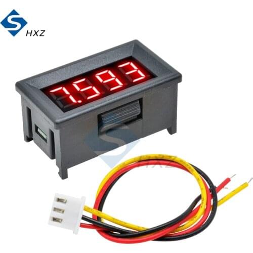 0.36 inch 0.36'' 4 Bit Mini Digital Voltmeter Volt Voltage Meter LED Panel Electric Voltage Tester 3 Wires 12V 24V 48V DC 0-100V