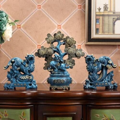 EUROEPAN LUCKY FENG SHUI RESIN ORNAMENTS ART HOME LIVINGROOM TABLE FURNISHINGS CRAFTS OFFICE COFFCE DESKTOP FIGURINES DECORATION