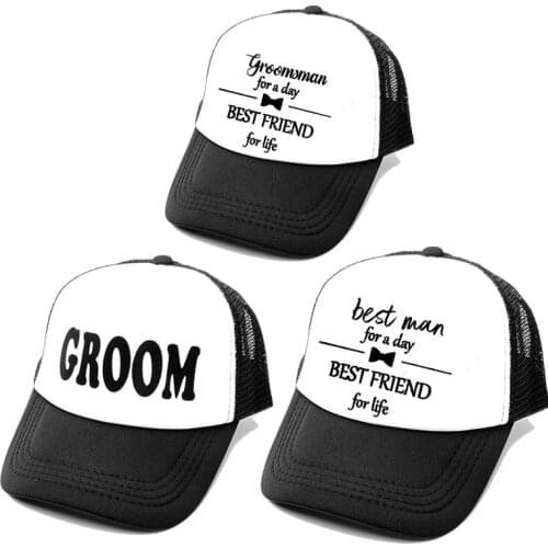 Groomsman Best man for a day best friend for life cap Groom to be Wedding engagement bachelor party bridal shower Proposal Gift