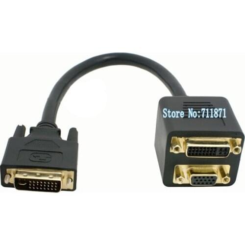 DVI to DVI VGA Cable DVI24+5 Male to DVI-I VGA Female Video Cable Digital Interface Male to 15P+ DVI24+5 Female Video Line