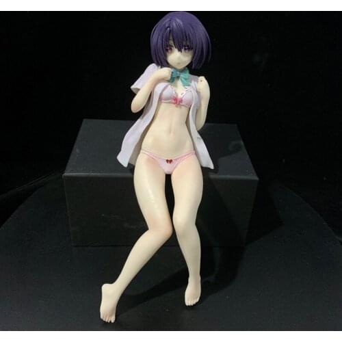 Kawaii TO LOVE Japan Anime PVC Figure Toys 23cm Cute Lying Pajamas Haruna Sairenji Sexy Dolls Room Decor Birthday Gift for Boys
