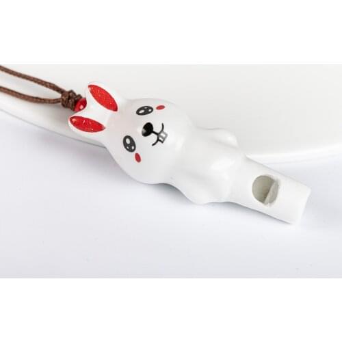 Ceramic Rabbit Whistle Pendant Gifts For Children #KY417