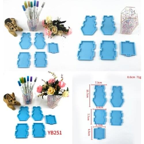 Storage Box Mold Jewelry Pen Holder Mold Suitable for Desk Organizer Jewelry Box Flower Pot Craft Diy Home Decoration