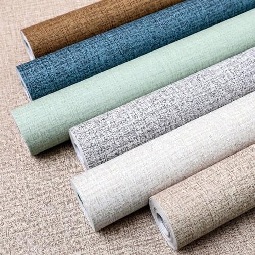 Linen Wallpaper for Living Room Bedroom Waterproof Vinyl Decorative Sticker PVC Self Adhesive Home Decor Peel and Stick Mural