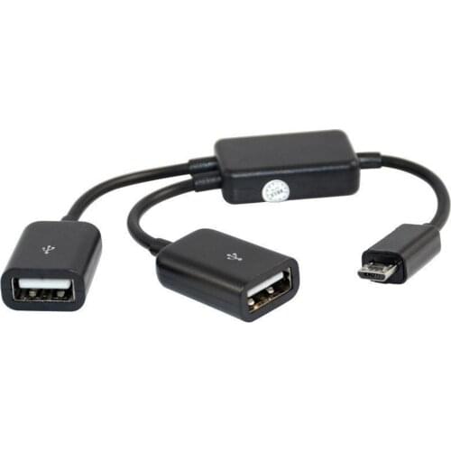 Micro USB zu 2 OTG Hub Adapter Kabel Dual Port Y Splitter für Tablet PC Telefon Kartenleser Maus Tastatur computer Komponente