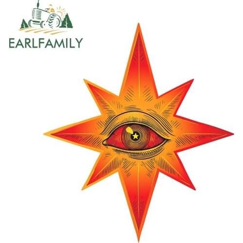 EARLFAMILY 13cm x 11.3cm for Star Eye Meteor VAN Decal Laotop Refrigerator Car Stickers Windshield Occlusion Scratch Car Styling