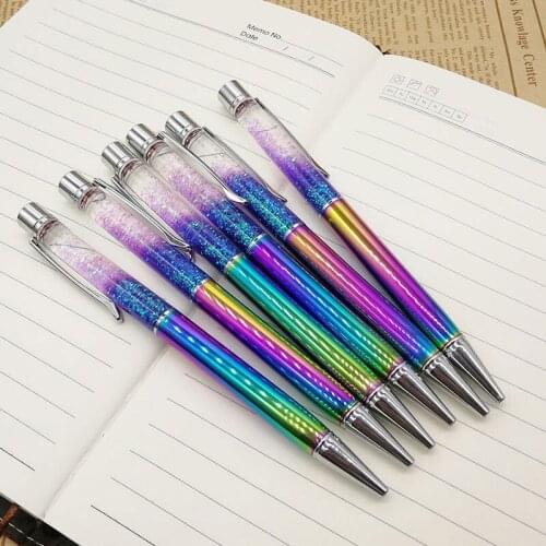 Crystal Pen Diamond Ballpoint Pens Stationery Pen Oily lovely Multi-color Metal Pen Diamond Ballpoint Pens Office School Pen