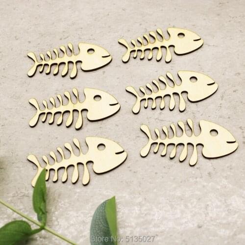 Fish Skeleton - Laser Cut Out Unfinished Wood Shape