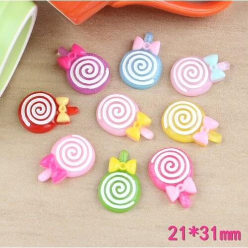 Sell well lollipop DIY resin mobile phone shell resin accessories DIY childrens hair rope hairpin accessories jewelry