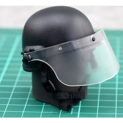 1/6 Scale Soldier SWAT Model Racing Helmets FBI PASGT Helmets Matte Black plastic helmet for 12'' Action Figure Accessorie Model