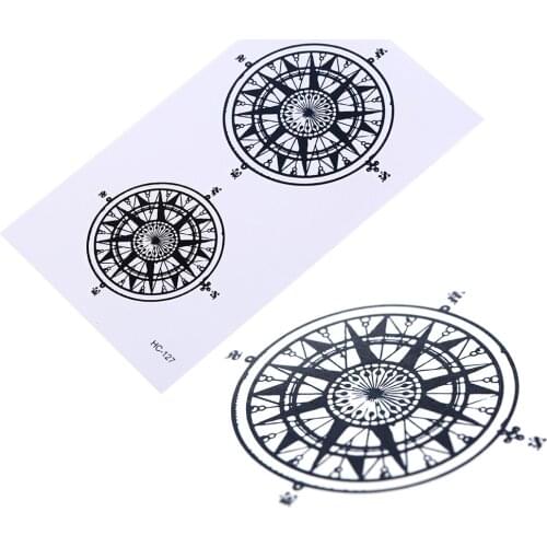 Waterproof Temporary Tattoo Sticker Black Butler Contract Symbol Compass Tatto Stickers Flash Tatoo Fake Tattoos For Men Women