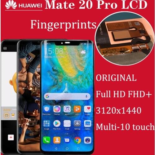 Original 6.39'' Display Fingerprint Replacement for Huawei Mate 20 Pro LCD Touch Screen LYA-L29 LYA-L09 MATE20 pro LCD Assembly