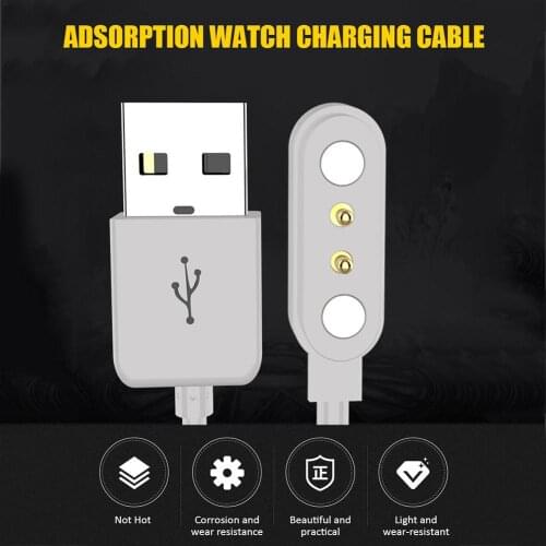 2pin Smart Watch Charging Cable Adsorption Charging Data Cable For 2-pin 2pins 2.84 Pitch Children Smart Watches Universal